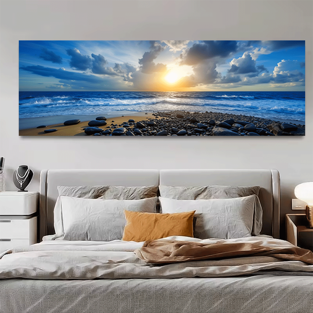 Interior Design Layout - 1PC-Canvas poster Unframed Ocean Sunset Beach