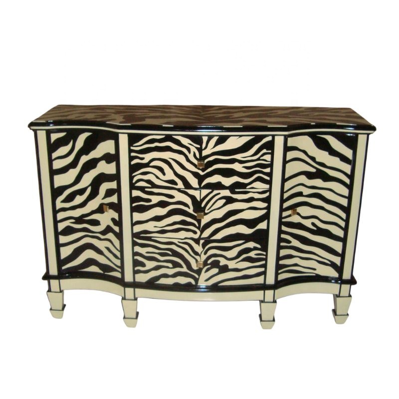 Zebra Painted Kitchen Cabinet  - Interior Design Monochrome review and price