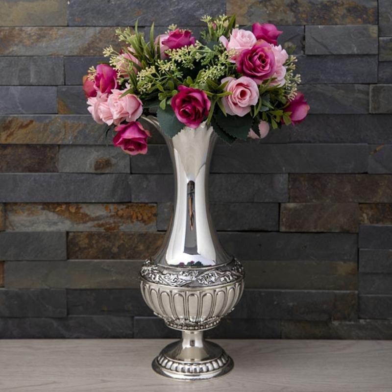 Geometric Embossed Metal Vases - Interior Design Scandinavian review and price