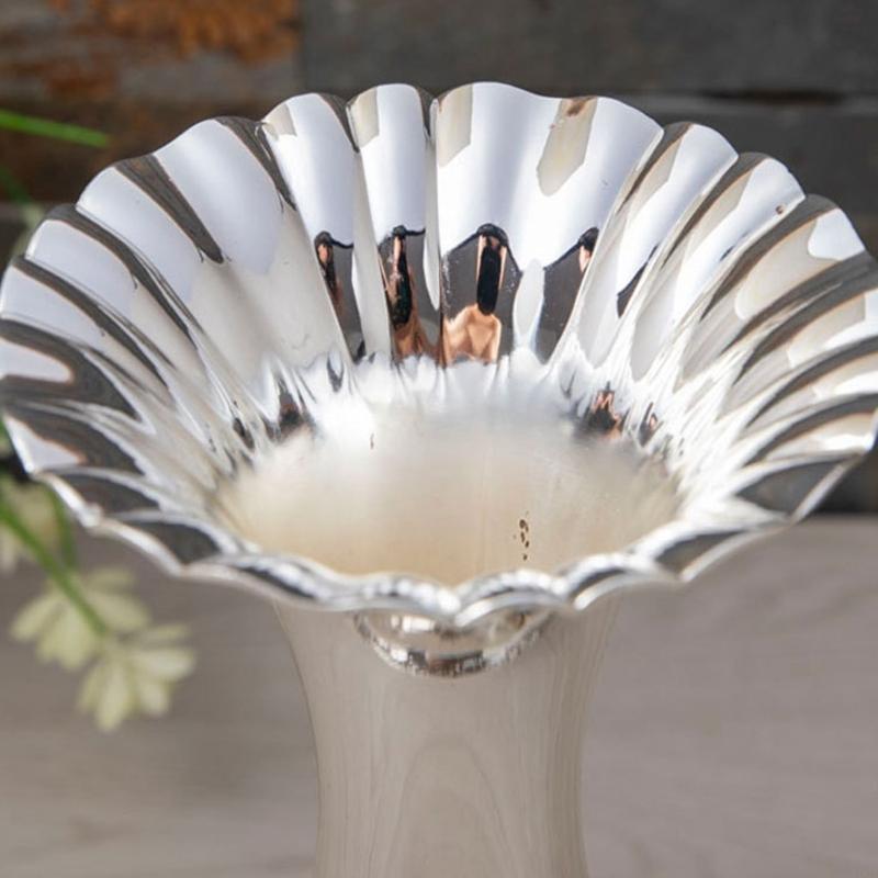 Geometric Embossed Metal Vases - Interior Design Scandinavian review and price